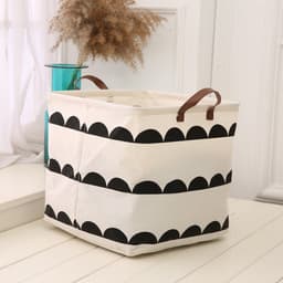 Opvouwbare wasmand met opbergtas – een opbergmand met handvatten Geschikt voor het organiseren van dekbedden, beddengoed, dekens en kleding. — thumbnail 1