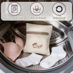 Waszakken voor de Wasmachine, Set van 2, Herbruikbare Netzakken 18 x 20 cm voor Delicate Was, BH's, Sokken en Schoenen — thumbnail 2