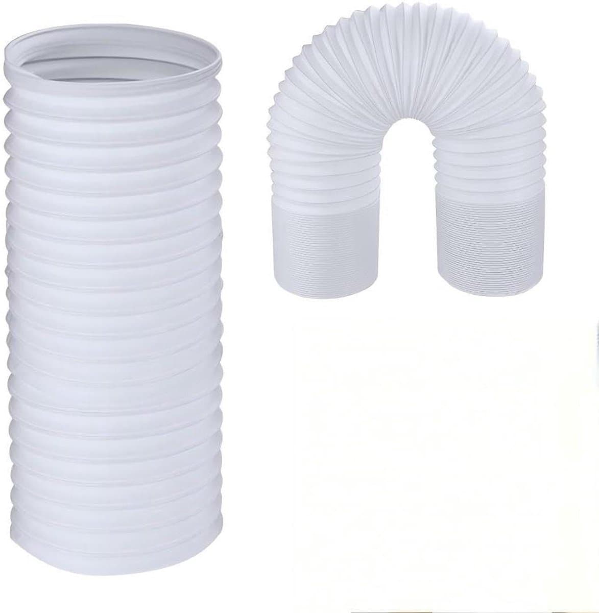 Afvoerslang Airco - Slang Mobiele Airco - Ventilatie Afvoer - Links Aansluiting - 150 mm 2 meter - Wit — afbeelding 1