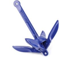 Opvouwbaar Bootanker - Aluminium Anker - Watersport Stabiliteit - 4-Tandige Grip - 18 x 16 cm - Grijs