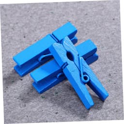 Houten Clips - Mini Pinnen - Knutselprojecten Versieren - Natuurlijk Hout - 100 Stuks - Blauw — thumbnail 4