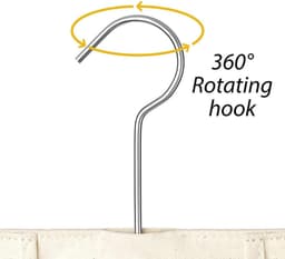 Opknoping Tas - Wasknijper Houder - Wasknijpers Opbergen - 360 Graden Draaibare Haak - 10.5x12.5 inch - Kaki — thumbnail 5