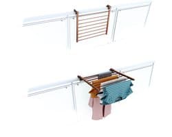 Foxydry Duo 62 cm wasrek balkon - corten - rechthoekige reling