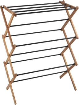 Inklapbaar Houten Wasrek met 7 m² Droogoppervlak – Ruimtebesparende Droger voor Binnen en Buiten — thumbnail 1
