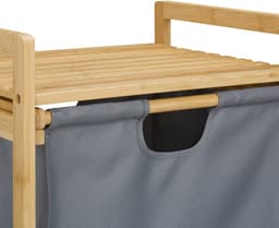 Wasmand rek - 30 liter - 120x40x33 cm - bamboe — thumbnail 3