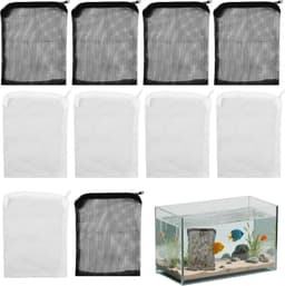 Herbruikbare Filterzakken voor Aquarium - Wit - 6 x 4 inch - Duurzaam en Milieuvriendelijk - Voor Filtratie Media — thumbnail 1