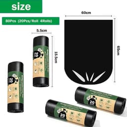 Toiletzakken, 40 stuks Commode Liner Zakken 30L 8 Gallon Waterdichte Verdikte Biologisch Afbreekbare Toilet Bin Liners voor Vissen bivvy, Camping Bin en Auto Draagbare Potty — thumbnail 2