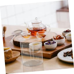1set Duidelijke Glas Infuser Voor Loose Leaf Thee Verstelbare Filter Accessoire Voor Koken Brouwen Voor Thuis Kantoor Theewinkels — thumbnail 4