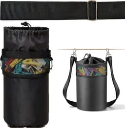Waterdichte wasknijperzak met haak en schouderband – Trekkoord tas voor 200-250 wasknijpers, Oxford-stof, ideaal voor buitengebruik en camping — thumbnail 1