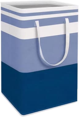 75 liter, waterdichte, opvouwbare wasverzamelaar met handvat, voor kleding, speelgoed in slaapzaal en het gezin, blauw — thumbnail 1