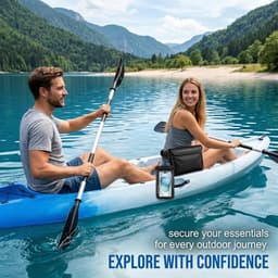2 x waterdichte tas, waterdichte tas en waterdichte telefoontas, waterdichte heuptas, universeel voor watersport, strand, zwemmen, boottochten, kajakken, surfen enz — thumbnail 3