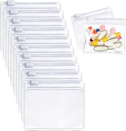 Hersluitbare Waterdichte Plastic Zakken - Transparant - 10 Stuks - Duurzaam EVA-Materiaal - Voor Levensmiddelen en Organiseren — thumbnail 1