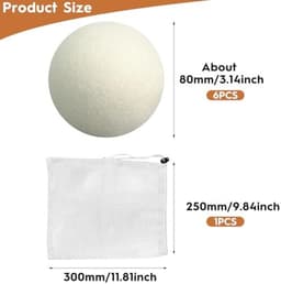 Elzusha - Droogballen voor wasdroger - 100% ecologisch - Diameter 8 cm — thumbnail 5