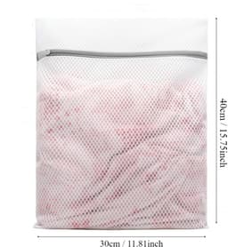 JeiibrZui Washzakken Van Honingraatgaas - Waszak Voor Delicate Stoffen - Beschermende Waszakken Met Rits - 3 Stuks - Wit Voor Reizen En Wassen — thumbnail 5