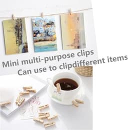 Mini Houten Knutselspeldjes - 50 Stuks 1 Inch Wasknijpers voor Foto's en Ambachten — thumbnail 3