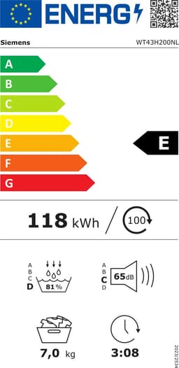 Siemens - WT43H200NL - iQ300 - Warmtepompdroger - Energielabel A++ — thumbnail 2