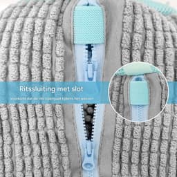 EXCITAT Waszak - Schoenenwaszak - Wasmachine Schoenenwaszak - Met Reinigingsvlies - Geschikt voor het Reinigen van Alle Schoenen - Grijs — thumbnail 4