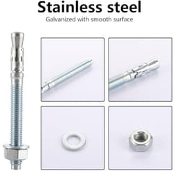 Heavy Duty Ankers M10 x 110 mm - 30 Stuks Verzinkt Roestvrij Staal — thumbnail 4