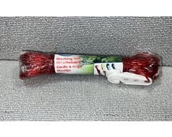 Lifetime Clean - Waslijn - Waslijndraad - Stalen Kern - 20 meter Draad - Rood — afbeelding 1