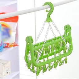 Sokkendroger - 32 Knijpers - Sokken Hanger - Sokken Droger - Beha's - bh's - Ondergoed - Wasrek Sokken - Wasrek - Droogrek - Klein Wasrekje - Carrousel - Droogcarrousel - Washanger - Sokkendroogrek - Kleerhanger voor Sokken - Windbestendig — thumbnail 4