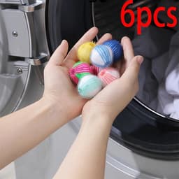 6 Stuks Nylon Wasserij Bal Decontaminatie Wasmachine Wassen En Beschermen Bal Plakken En Verwijderen Ontharing Cleaning — thumbnail 4