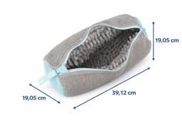Bredline Schoenen Waszak – Voor 1 Paar Schoenen – 39 x 19 cm (11L) – Premium Sneaker Waszak met 1200+ Microvezels – Bescherming in Wasmachine – Grijs/Blauw – 1 Stuk — thumbnail 5