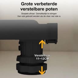 SNJY® Wasmachine Verhoger - Wasmachine Kast - Wasmachine Ombouw - 4 Voeten - Tot 500 KG - Zwart — thumbnail 4