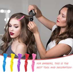 Set van 5 Professionele Kappersklemmen voor Haarstyling — thumbnail 5