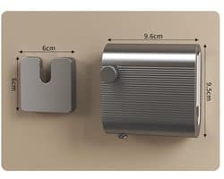 Uitschuifbare waslijn, 4,2 meter lang, voor binnengebruik, wandmontage, geschikt voor balkons, hotels, wasruimtes, enz. - Grijs