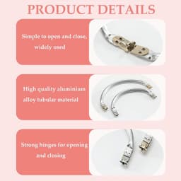 4 stuks U-vormige aluminium zaksluitingen 190 mm - zakframe-sluiting voor handgemaakte tassen en clutches — thumbnail 2