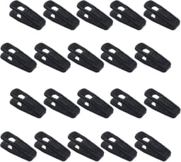 20-stuks Kledingklem - Ophangklem voor kleding - Fluweelzachte kledingklem - Multifunctionele kledingklem - Antislip en laat geen strepen achter - 7,1*2,2*2,2 cm - Geschikt voor broeken, overhemden, rokken, sokken, enz. - Zwart — thumbnail 1