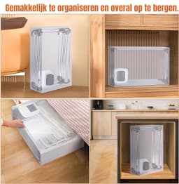 DYNA® Elektrisch Droogrek - Droogrek - Droogrek Elektrisch - 150cm Hoog - 1500W - Lichtblauw - ‎80cm x 47cm x 170cm — thumbnail 5