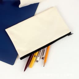 Zipper Fabric Bags - Set van 10 Lege Canvas Tassen voor Creatieve Projecten en Organisatie - 13x10cm — thumbnail 3