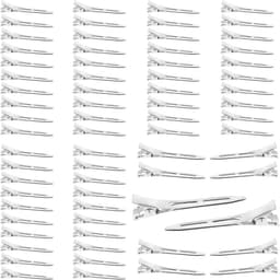 70 Stuks Zilveren Haarspeldjes 5,5 cm - Antislip Krokodillenklemmen voor Dames en Kapsalon — thumbnail 1