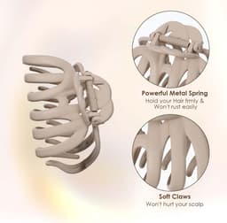 Set van 4 Grote Antislip Haarklemmen voor Dik Haar - Sterke Grip Haarspeld — thumbnail 5