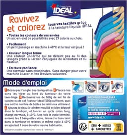 IDEAL Liquid Dye Mini 70 Ice Brown – Vloeibare Textielverf – Koele IJsbruine Tint – Voor Katoen, Linnen, Zijde & Viscose – 40°C – Made in France — thumbnail 2