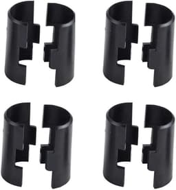 Wire Shelf Clips - Set van 4 paren voor 1 inch Post Rekken - Kunststof Mouwen voor Plank Lock Clips - Zwart - Opbergoplossing voor Draadrekken — thumbnail 1