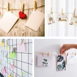 50 stuks wasknijper - kleine houten wasknijpers - Wasknijpers Hout - Knijpers Hout - 3.5*0.7cm - Voor Decoratie & DIY perfect voor het maken van kleine en verfijnde houten decoratieve klemmen Ideaal om foto's aan de muur te hangen — thumbnail 5