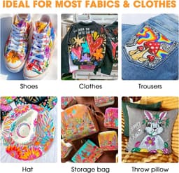 Südor Textielverf Set - 6 levendige kleuren, 60 ml per flesje - Machinewasbaar — thumbnail 3