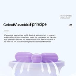 Pluisvangers Wasgoed - Haarfilter Wasmachine - Kleding Schoon Houden - Herbruikbaar Ontwerp - 17x9cm - Paars — thumbnail 4
