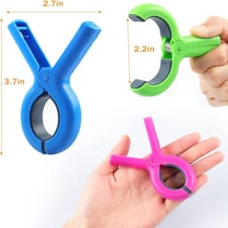 8 stuks XXL Strandlaken Knijpers - Handdoek Clips voor Strandstoel en Ligbed - Winddicht - Cruise, Zwembad & Camping - 4 Kleuren — thumbnail 2