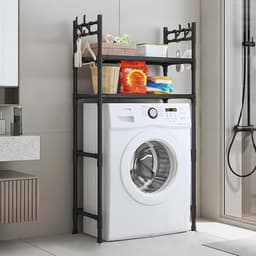 Multifunctional washing machine rack, space-saving storage rack for bathroom, dryer and washing machine, ideal for kitchen, balcony and laundry room — thumbnail 1