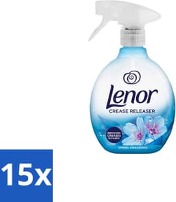 Lenor – Crease Releaser Spray – Spring Awakening – Kreukverwijderaar & Textielverfrisser – 500 ml - Bulkverpakking - 15 stuks — thumbnail 1