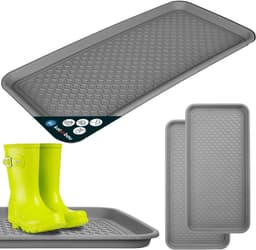 Set van 2 Schoenenlekbakken Kunststof - Opvangbak voor Natte Schoenen en Laarzen — thumbnail 1