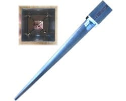 Grondanker Inslagbodemhuls - Paalhouder Verzinkt - Stevig Plaatsen - Zware Uitvoering 1.8mm - 71x71mm 750mm - Zilver