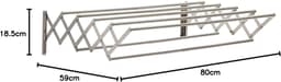 SAVI® Wanddroogrek Inklapbaar - Wanddroogrek - Zilver - ‎59cm x 80cm x 19cm; 1.56 kg — thumbnail 3