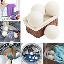 10 Stuks Wollen Droogballen - 4 Cm - Met Opbergzak - Wasdrogerballen - Wasbollen - Duurzaam - Wasdroger Ballen - Absorberen Vocht - Geschikt Voor Dons, Verkort De Droogtijd - Geschikt Voor De Wasdroger - Wit — thumbnail 3