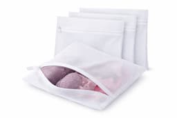 Waszak Set 5 Stuks – Waszak met Rits 40x50 cm – Beschermt Delicate Was – Wasnet / Waszak Kleding – Polyester Waszak Wit – 60°C Wasbaar — thumbnail 1