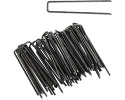 Grondankers 100 stuks - Grondpennen tentharingen - Tuin en camping - Afgeronde U-vorm plat - 100 x 13 mm