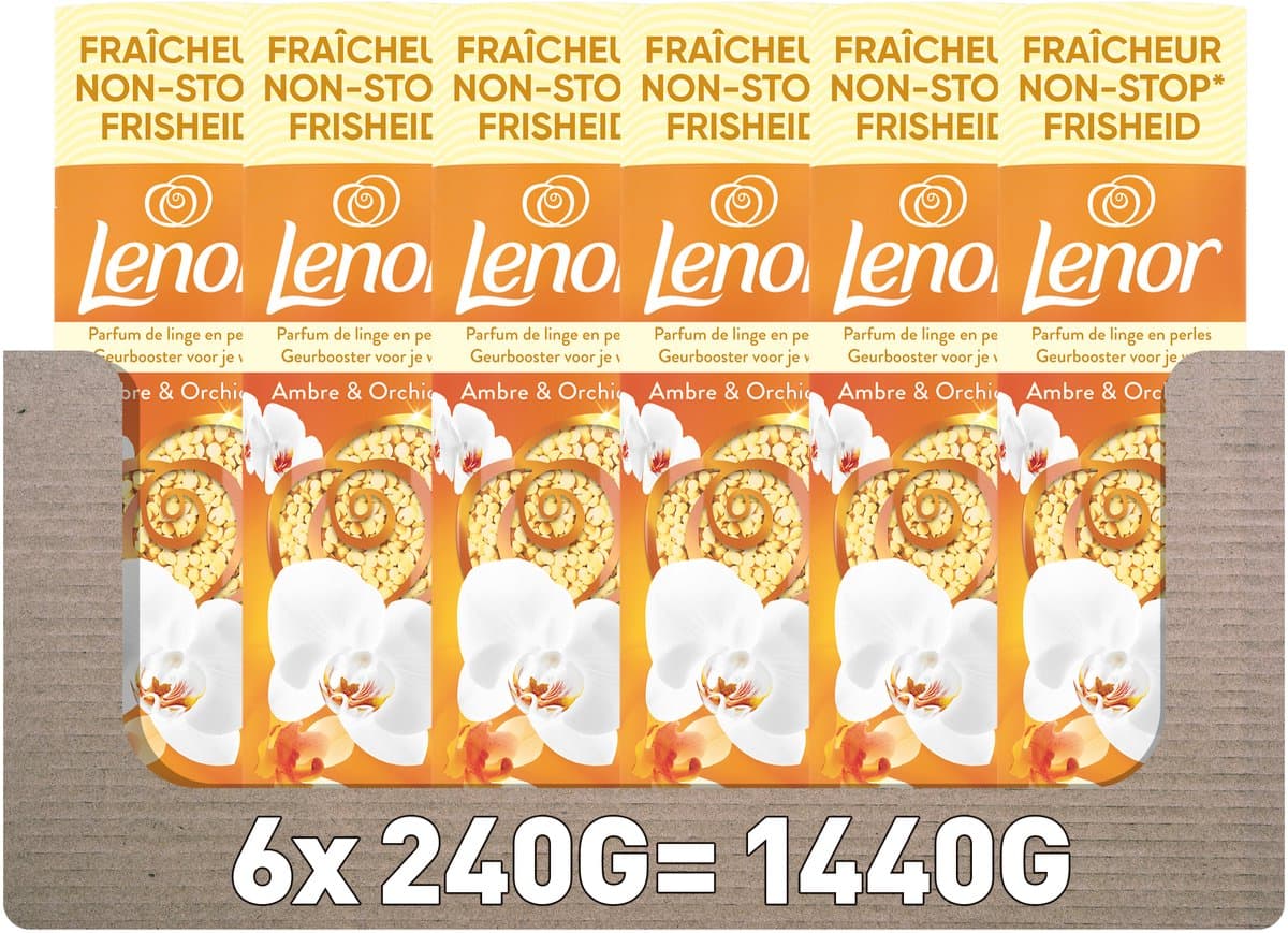 Lenor Geurbooster Amber & Orchidee - 6 x 240 gram - Wasparfum — afbeelding 1
